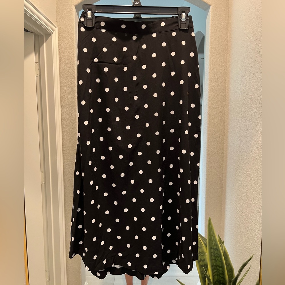 Polka Dot Midi Skirt